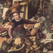 Pieter Aertsen Market Woman with Vegetable Stall (mk14) oil